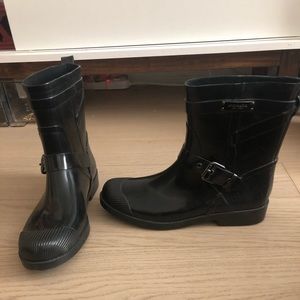 Coach rubber rain boots
